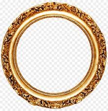 golden round frame png free png
