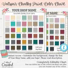 Valspar Chalky Color Chart Custom Color