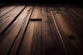 a wooden floor with a dark background