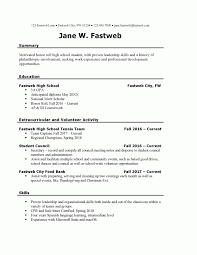 First Job Resume Template High School Student Resume With