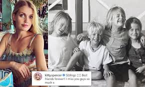 Lady kitty spencer 's twin sisters, lady amelia and lady eliza, 29, have shared their joy after her glamorous rome wedding. Kitty Spencer Shares A Sweet Throwback Of Her Siblings And Admits She Misses Them Daily Mail Online