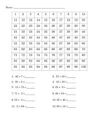 Use A Hundred Chart To Add_worksheet Docx Hundreds Chart