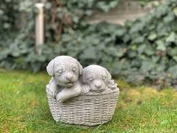 Dog Figurine Concrete Garden Statue