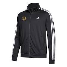 Details About Nhl Boston Bruins Adidas 3 Stripes Track Jacket Coat Top Mens