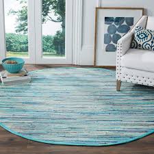 safavieh rag rug turquoise multi 4 ft x 4 ft round area rug