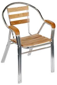 Aluminum Wood Double Tube Patio Chair