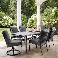 Shop for patio furniture at sears hometown stores in fort kent, me ! Grand Resort 170 10 012 Woodbury 7 Piece Ceramic Top Dining Set Limited Availability American Freight Sears Outlet