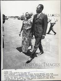A fellow ngbandi, she married him in 1955, at the age of 14. Lt Gen Joseph Desire Mobutu Of Congo Wife Marie Antoinette 1970 Vintage Press Photo Print Historic Images