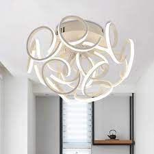 Twisted Strip Semi Flush Ceiling Light