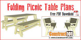 folding picnic table plans easy to