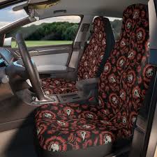 Goth Victorian Car Seat Covers Red