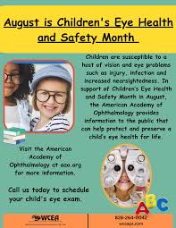 schedule your child s eye exam wcea