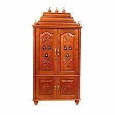 brown wooden pooja cabinet at rs 850