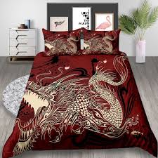 Dragon Bedding Set Chinese Creative