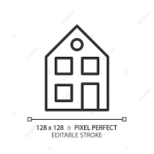 Two Story House Pixel Perfect Linear