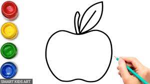 an apple for kids apple drawing