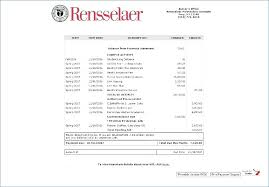 Tuition Receipt Template College Bill Example Sample