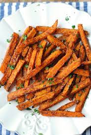 Spicy Sweet Potato Fries Baked gambar png