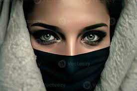 iran muslim eyes detail in burqa