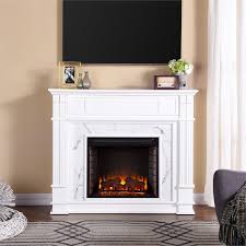 White Faux Fireplace Tv Stand Deals 56