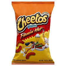 cheetos puffs flamin hot cheese snacks