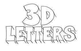 how to draw 3d letters