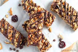 maple syrup granola bars with dried