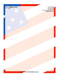 American Flag Background Stationery