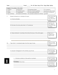Story Outline Template  Book Summary Template Middle School Sample     Academic Tips