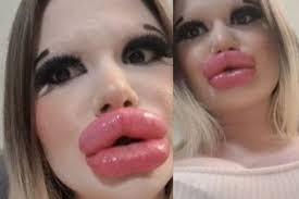 watch woman with world s biggest lips