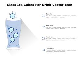Glass Ice Cubes For Drink Vector Icon