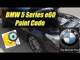 Paint Code Location On Bmw 5 Series E60