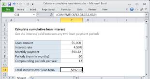 calculate ulative loan interest