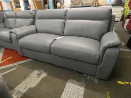 Grey Leather Sofa Sets Ex Display