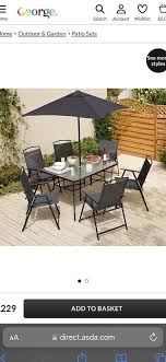Garden Table And Chair With Parasol 8