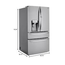 Inside the refrigerator the temperature controls read 4 for both fridge and freezer. Lg Electronics 29 5 Cu Ft Smart French 4 Door Door In Door Full Convert With Craft Ice Refrigerator In Printproof Stainless Steel Lrmds3006s The Home Depot