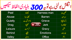 300 english words with urdu meaning pdf