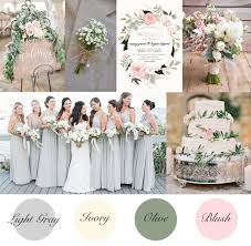 Light Gray Ivory Olive And Blush The Perfect Wedding