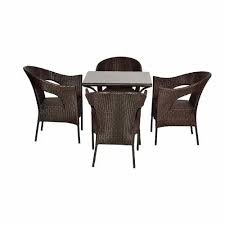 Plastic Outdoor Furniture 4 Chairs And