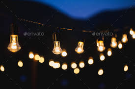 Light Bulb Decor In Outdoor Party
