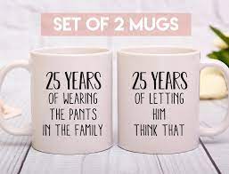 25th anniversary gifts for husband him 25th wedding anniversary gift for parents. 25th Anniversary Mug 25th Wedding Anniversary Gift 25 Years Etsy