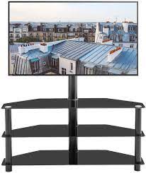 gheda 3 tier glass tv stand with