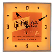 gibson vintage lighted wall clock