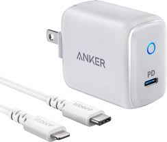 Usb type c cable, anker 180 degree right angle usb a to usb c gaming cord, compatible with samsung galaxy s10 plus s9 plus s8 plus note 9 note 10, lg v30 v20 g7 g6 g5, sony xz, and more. Anker Powerport Usb Type C Wall Charger White B2019jd1 01 Best Buy