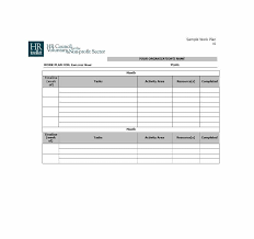 Work Plan 40 Great Templates Samples Excel Word