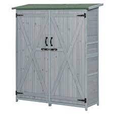 Outsunny Wooden Storage Shed Outdoor