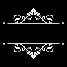 logo engraving frame for name vector design