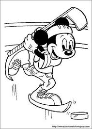 Mickey Mouse Hockey Coloring Page Boys Coloring Book Pinterest
