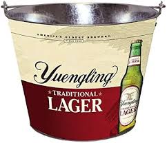 yuengling logo large metal beer bucket