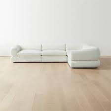 ivory white boucle sectional sofa